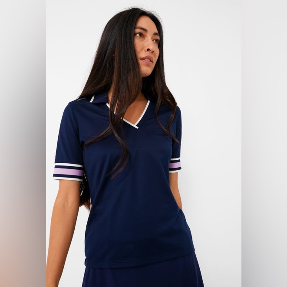 Ralph Lauren RLX Tour Pique Cricket Polo Shirt Navy Size XS